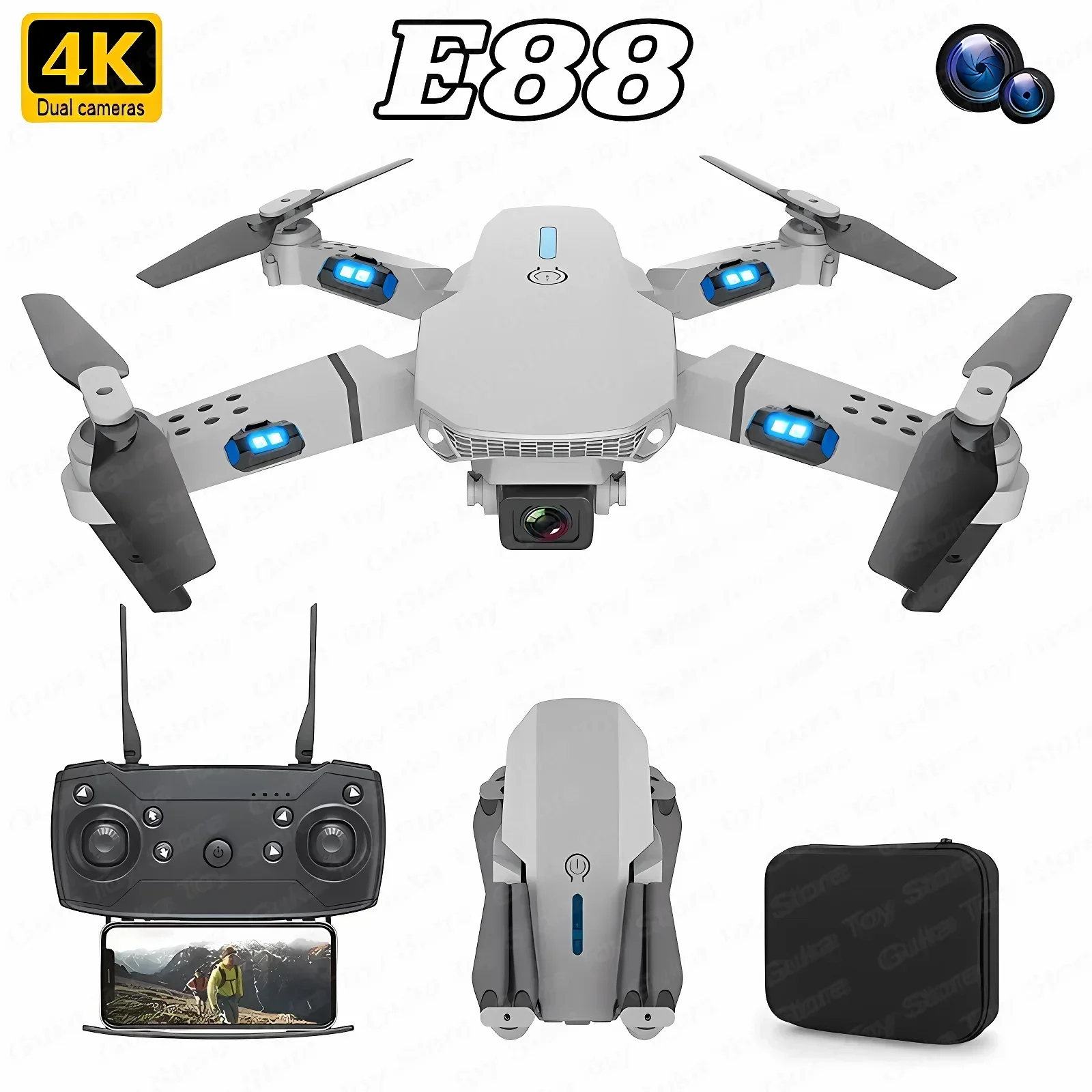 E88 Pro WIFI FPV Drone grandan - Drone Camera Professional recensione e prezzo